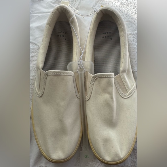 A New Day Off-White Canvas Sneakers - Picture 1 of 5